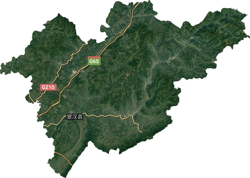 宣漢縣衛星圖