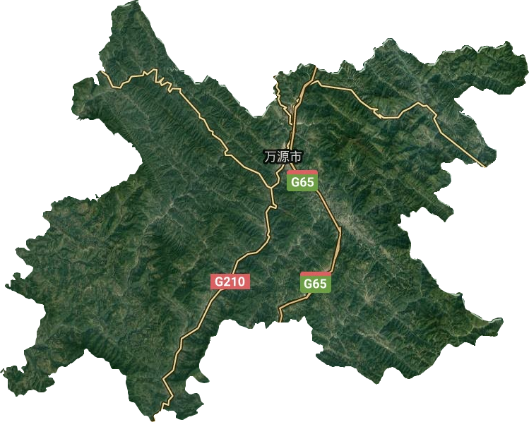 萬源市衛星圖