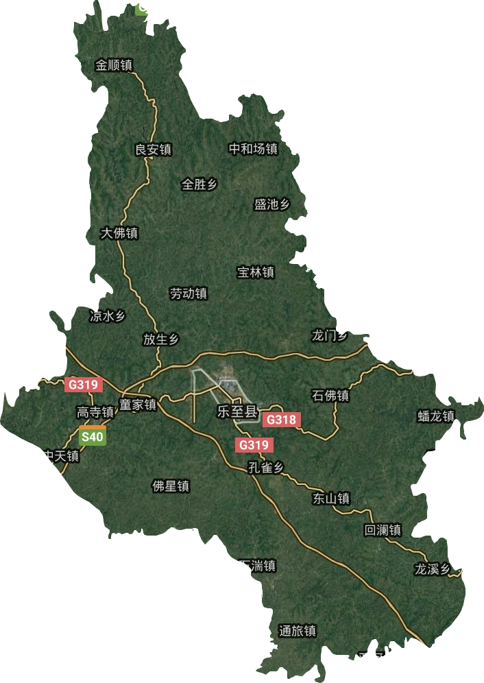 樂至縣衛(wèi)星圖