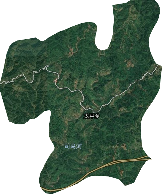 太坪鄉衛星圖