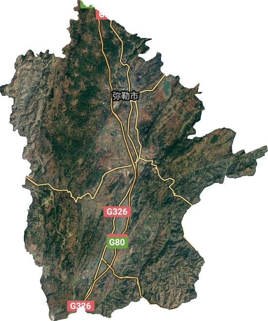彌勒市衛(wèi)星圖