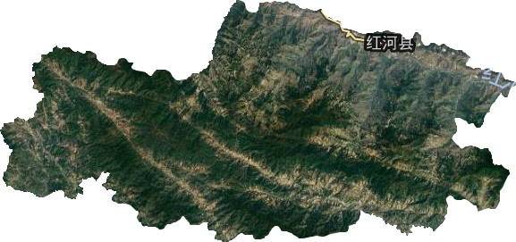 紅河縣衛星圖