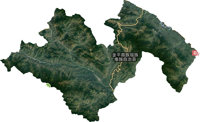 金平苗族瑤族傣族自治縣衛星圖