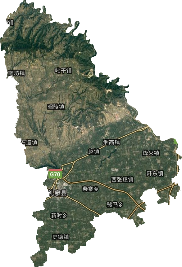 禮泉縣衛(wèi)星圖