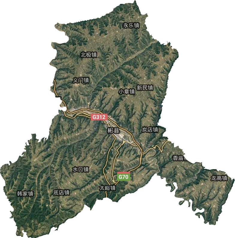 彬縣衛星圖