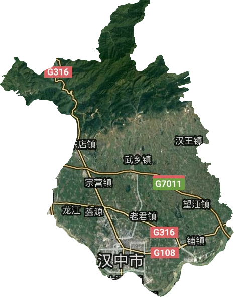 漢臺區衛星圖