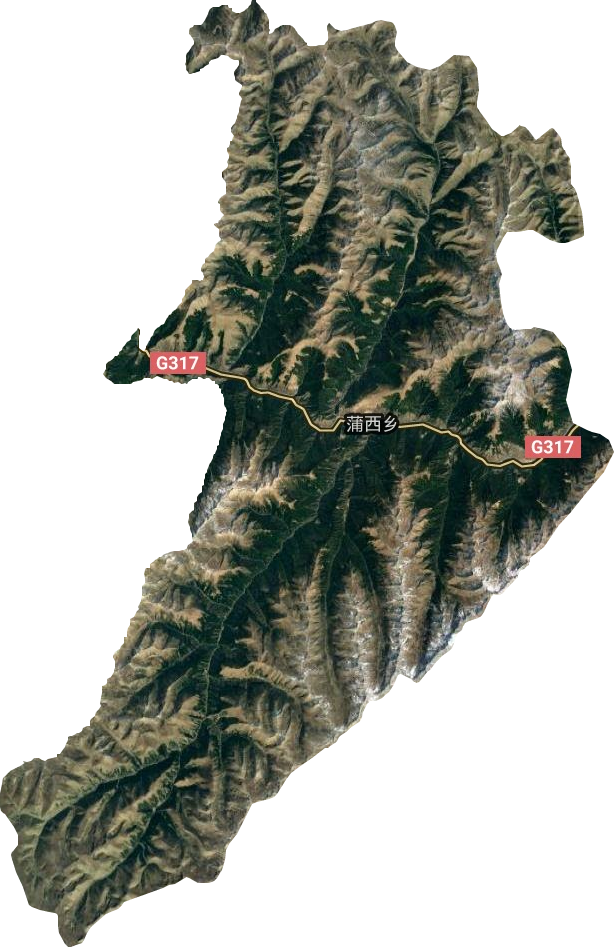蒲西鄉衛星圖