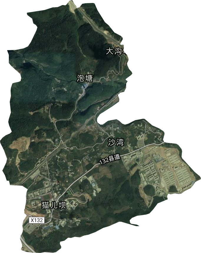 貴陽市三江農場衛星圖