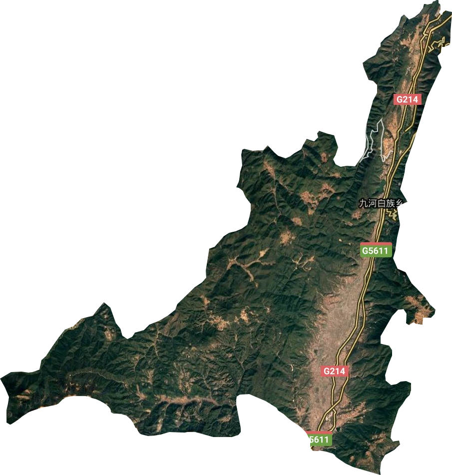 九河白族鄉衛星圖