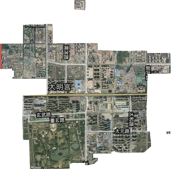 大明宮街道衛(wèi)星圖