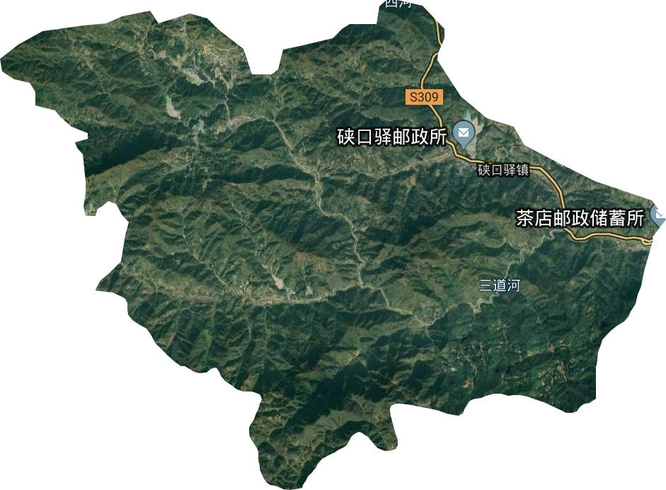 硤口驛鎮(zhèn)衛(wèi)星圖