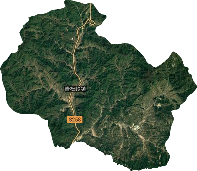 青松嶺鎮衛星圖