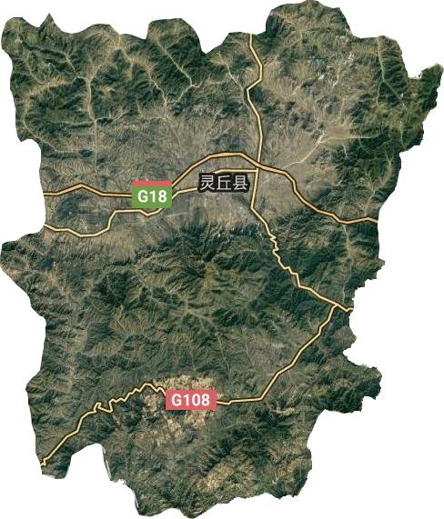 靈丘縣衛星圖
