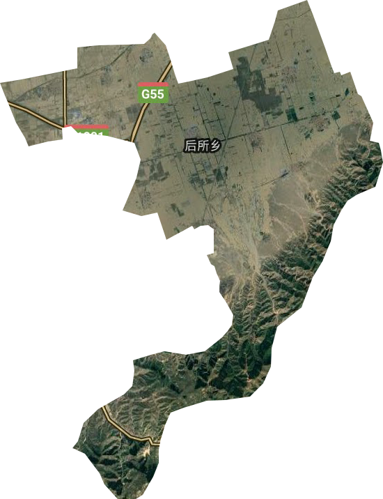 后所鄉衛星圖