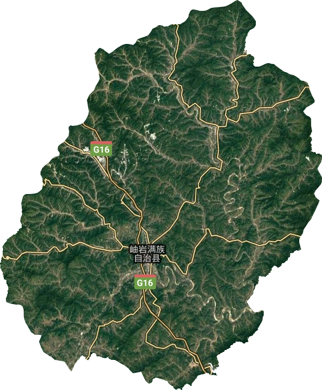 岫巖滿族自治縣衛星圖