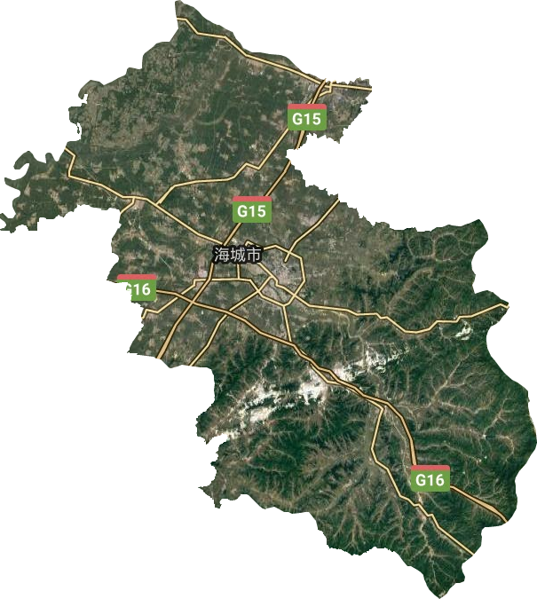 海城市衛星圖