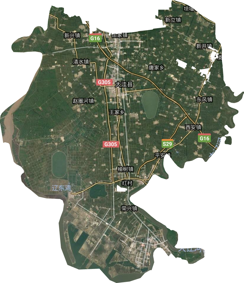 大洼區衛星圖