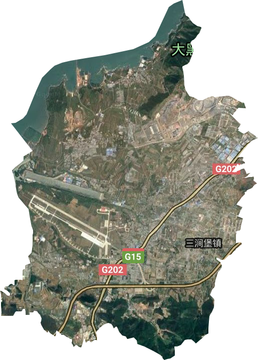 三澗堡街道衛星圖