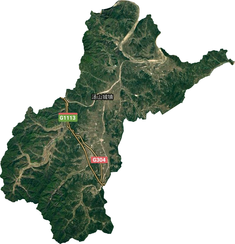 湯山城鎮衛星圖