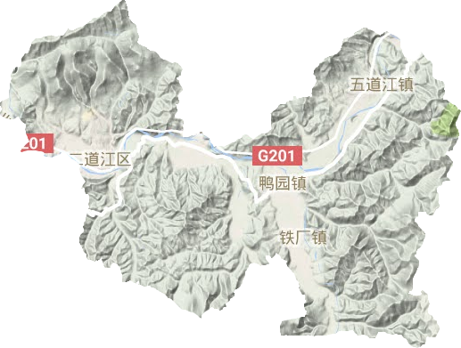 二道江區(qū)地形圖