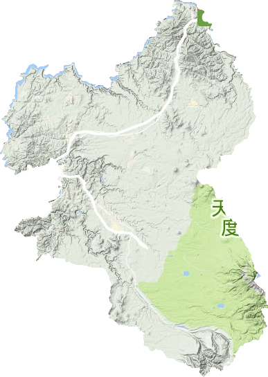 撫松縣地形圖