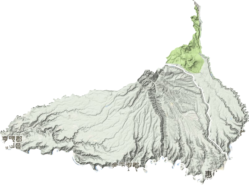 長白朝鮮族自治縣地形圖