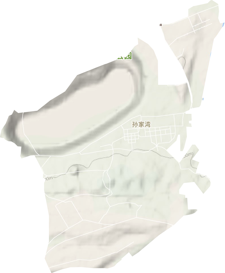 孫家灣街道地形圖