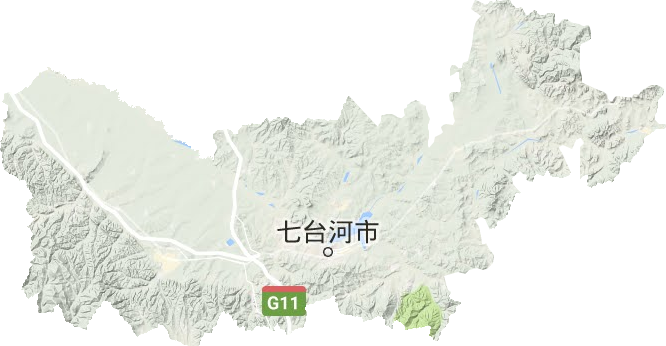 七臺(tái)河市地形圖