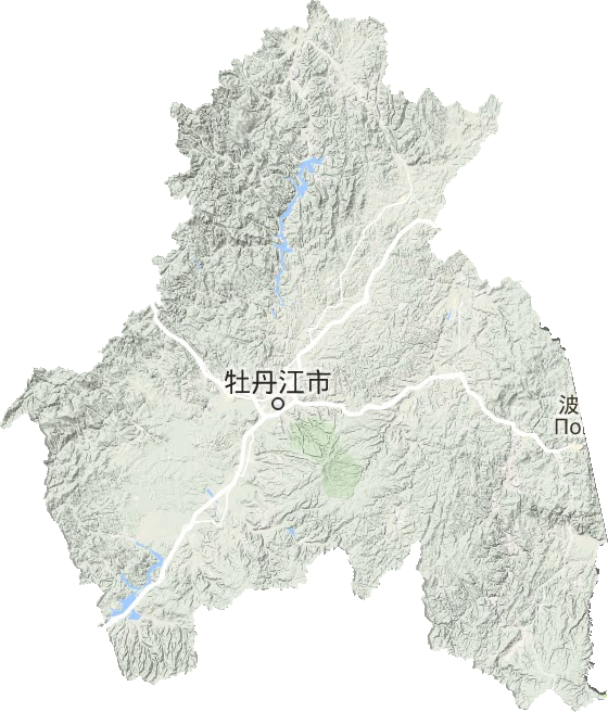 牡丹江市地形圖