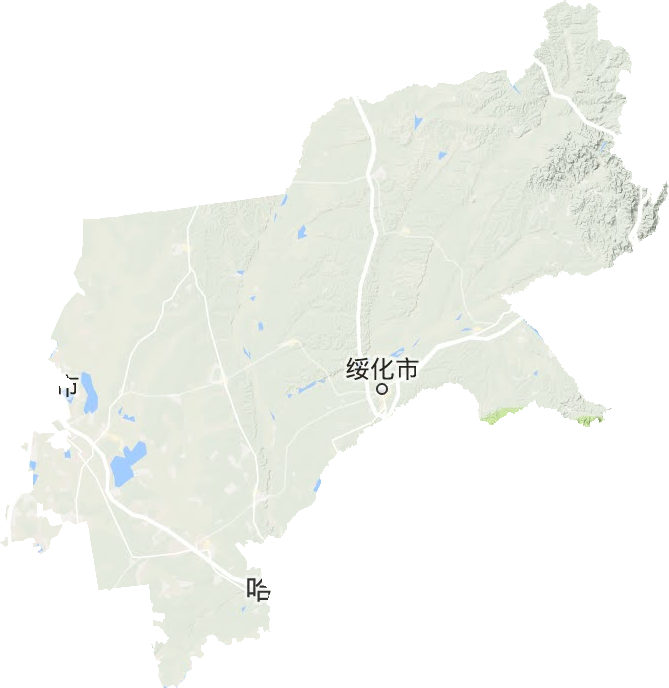 綏化市地形圖