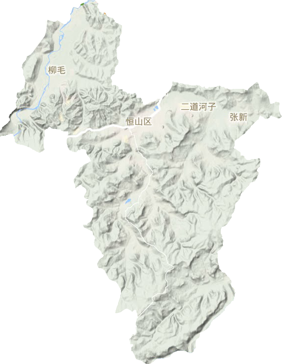 恒山區(qū)地形圖