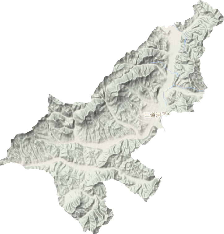 三道河子鄉(xiāng)地形圖