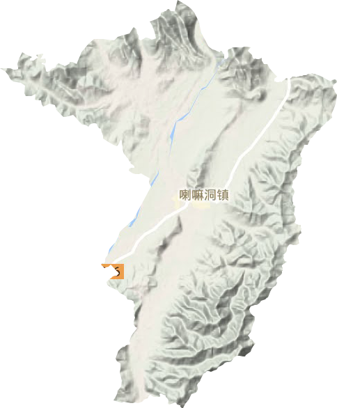 喇嘛洞鎮地形圖