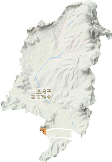 二道灣子蒙古族鄉(xiāng)地形圖