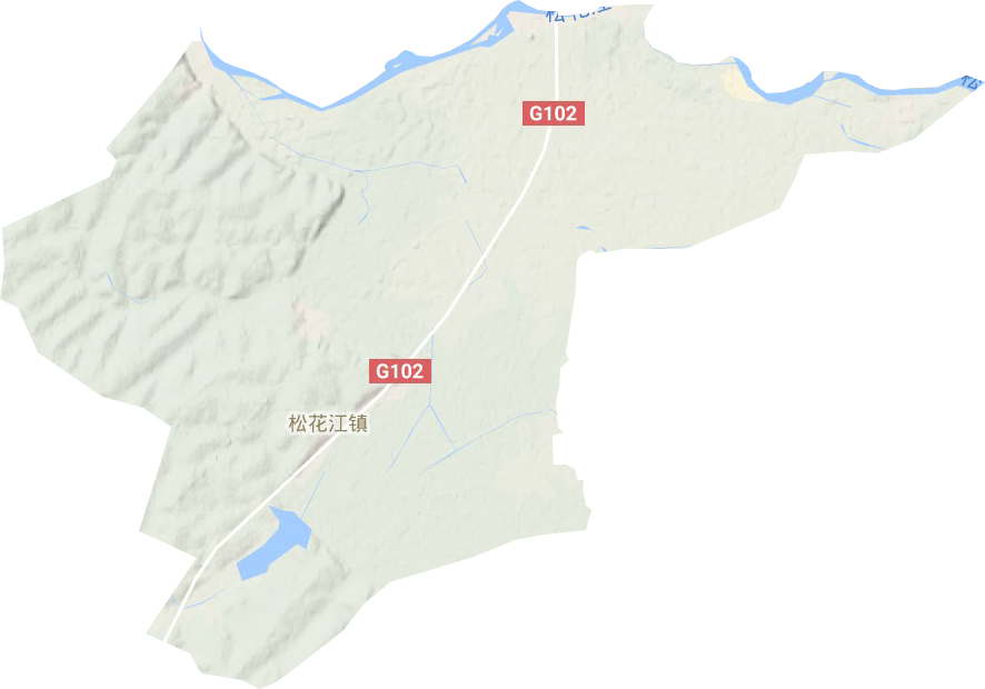 松花江鎮(zhèn)地形圖