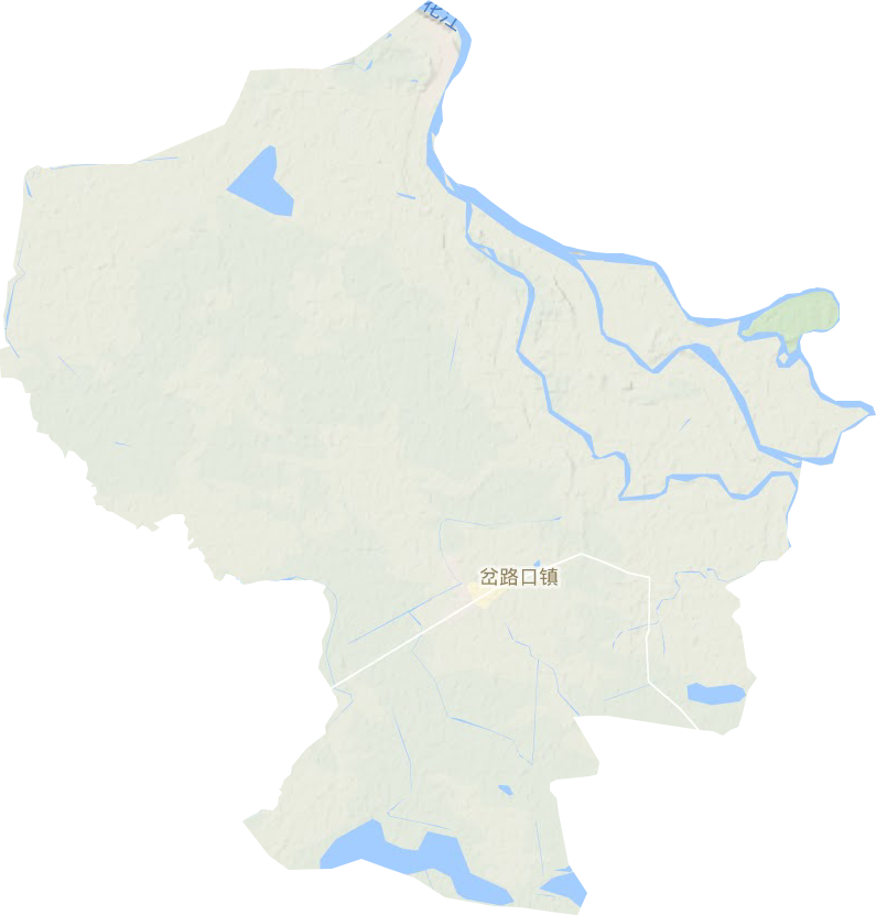 岔路口鎮地形圖