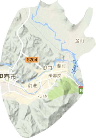 伊春區地形圖