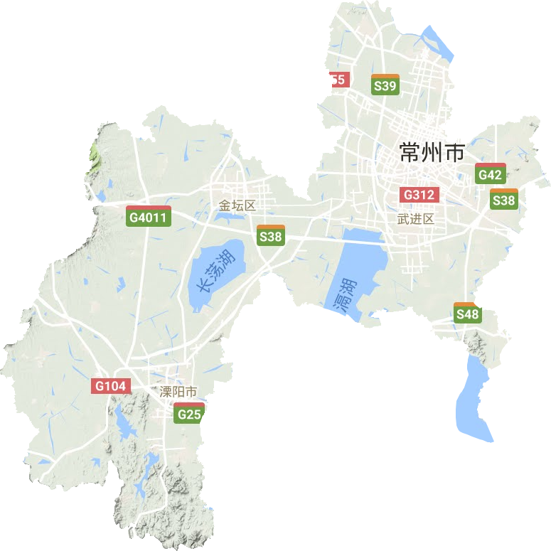 常州市地形圖
