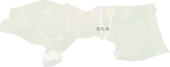 服先鎮(zhèn)地形圖