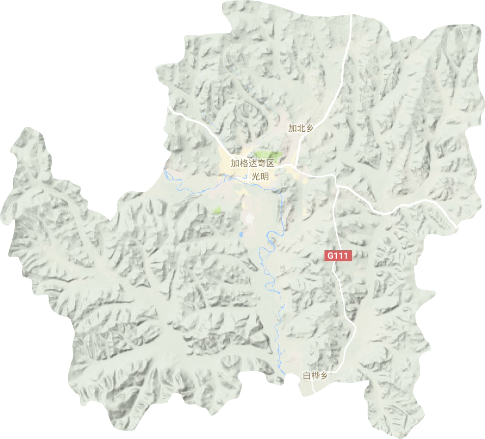 加格達奇區地形圖