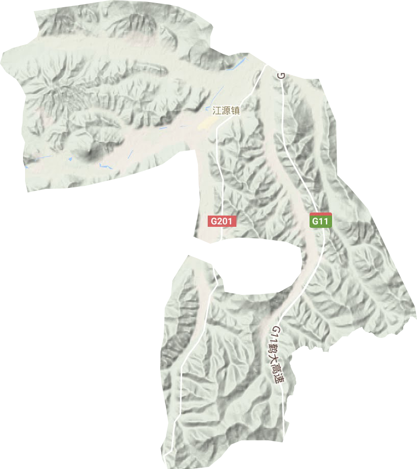江源鎮(zhèn)地形圖