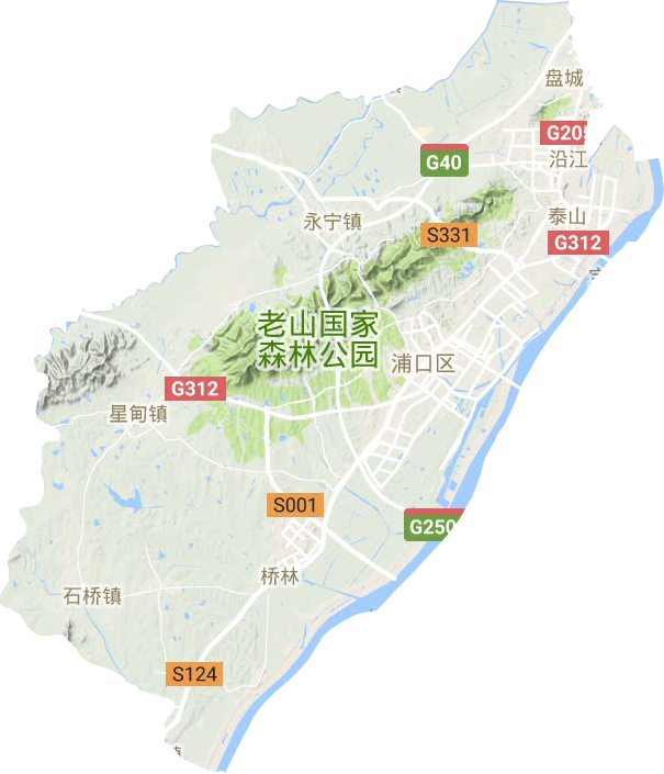 浦口區地形圖