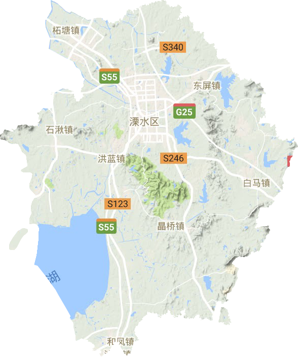 溧水區地形圖