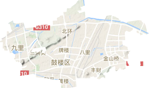 鼓樓區地形圖