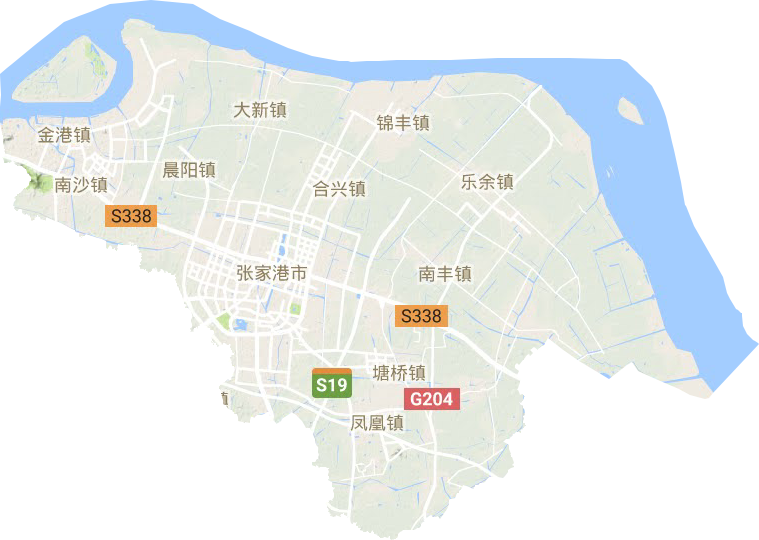 張家港市地形圖
