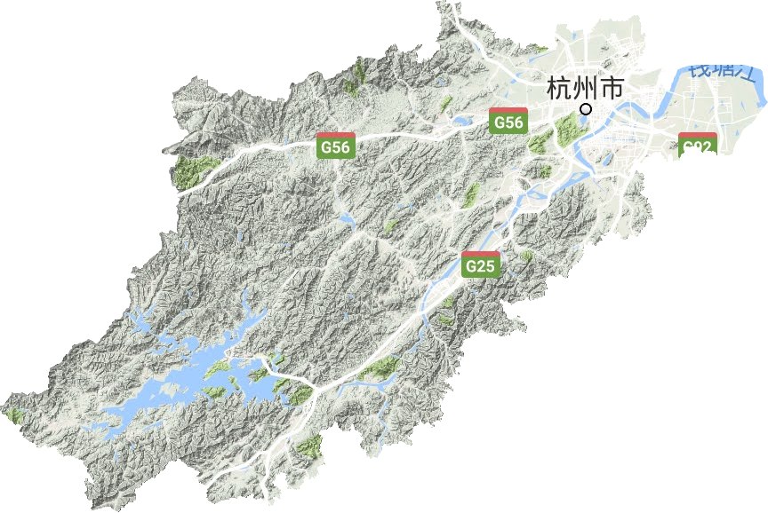 杭州市地形圖