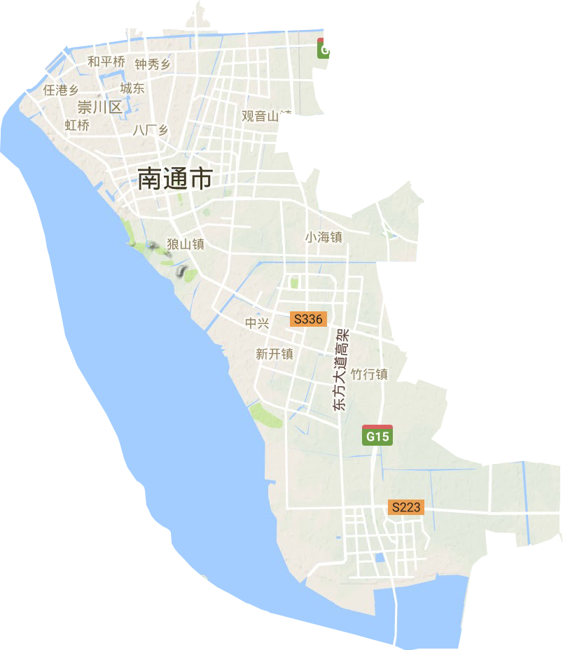 崇川區地形圖