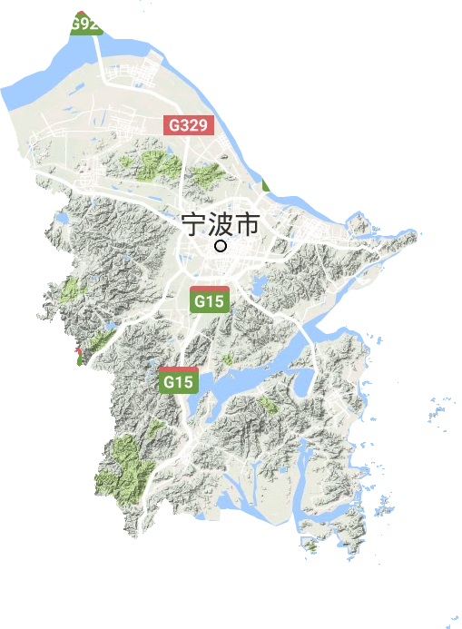 寧波市地形圖