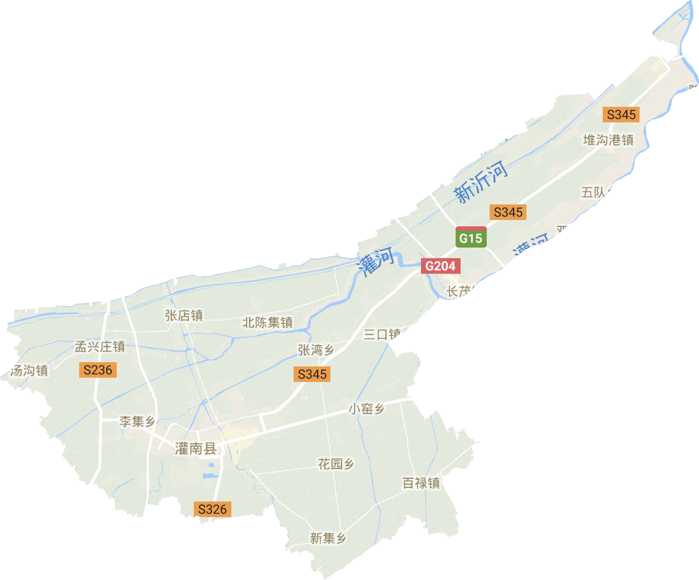 灌南縣地形圖