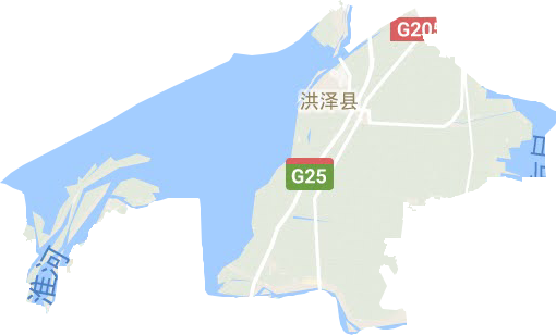 洪澤區地形圖